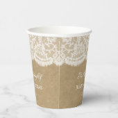 Gobelets En Papier La collection de Mariages Kraft & Lace (Droite)