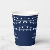 Gobelets En Papier La Collection Mariage Bleu Marine Lights (Droite)