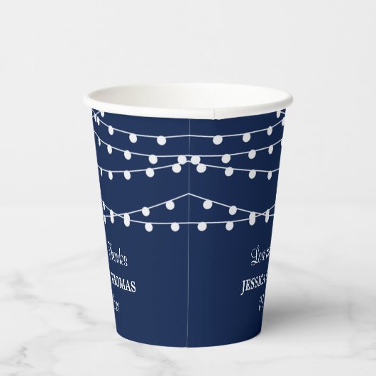 Gobelets En Papier La Collection Mariage Bleu Marine Lights (Droite)