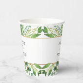 Gobelets En Papier La Collection Mariage Verdure & Or (Droite)