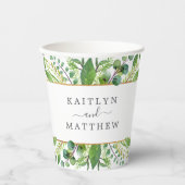 Gobelets En Papier La Collection Mariage Verdure & Or (Recto)