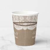 Gobelets En Papier La collection Rustique de Mariages d'Ancres nautiq (Droite)