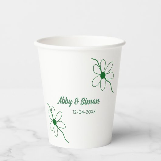 Gobelets En Papier La correspondance parfaite ajouter nom de couple d (Recto)