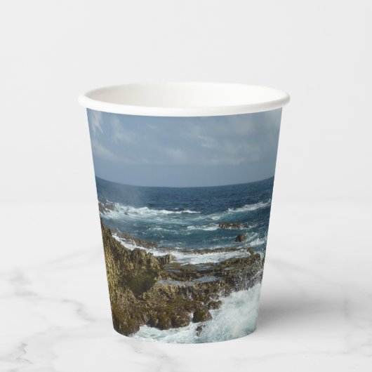 Gobelets En Papier La côte rocheuse d'Aruba (Recto)