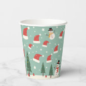 Gobelets En Papier La coupe de papier Snowman qui est parfaite pour d (Verso)