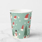 Gobelets En Papier La coupe de papier Snowman qui est parfaite pour d (Gauche)