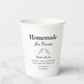 Gobelets En Papier La crème glacée maison ajouter les ingrédients fab (Verso)