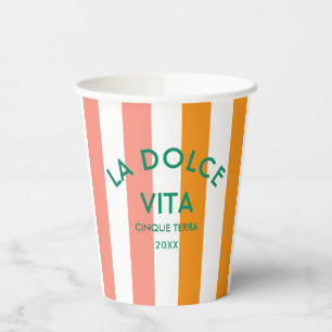 Gobelets En Papier La Dolce Vita Cinque Terra Cabana