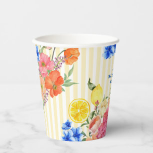 Gobelets En Papier La dolce vita Italienne Citron été Douche nuptiale