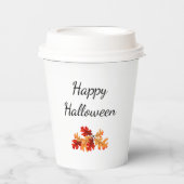 Gobelets En Papier La fête d'Halloween Feuilles d'automne élégant Fol (Recto)