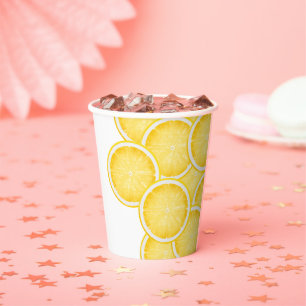 Gobelets En Papier La fête jaune Lemon Spritz