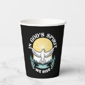 Gobelets En Papier La force spirituelle en Dieu - L'épanouissement de (Verso)