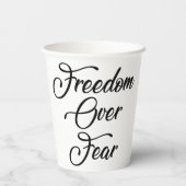 Gobelets En Papier La liberté face à la peur (Verso)