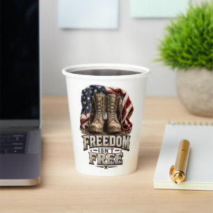 Gobelets En Papier La liberté n'est pas gratuite – Bottes militaires 
