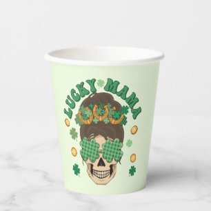 Gobelets En Papier La Lucky Mama Skeleton de St. Patrick