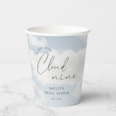Gobelets En Papier La Mariée Est Sur Cloud Neuf Fête des mariées (Recto)