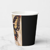 Gobelets En Papier La métamorphose de la fille Flapper au papillon 19 (Gauche)