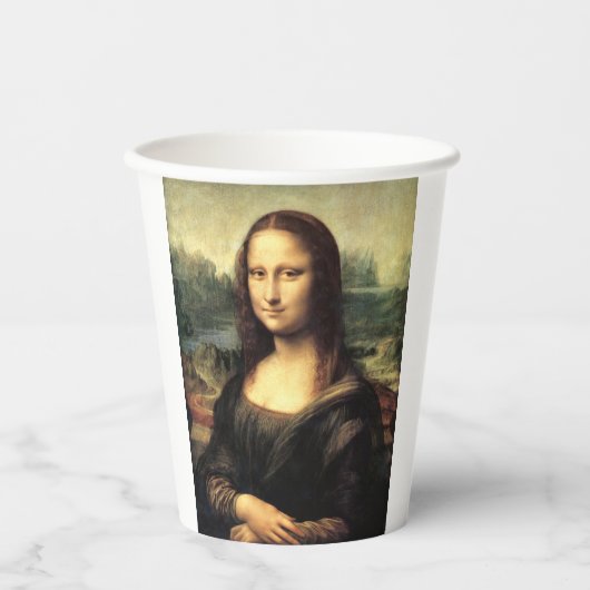 Gobelets En Papier La Mona Lisa Leonardo da Vinci (Recto)