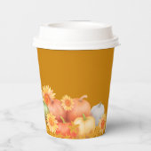 Gobelets En Papier La moutarde de Thanksgiving d'automne (Verso)