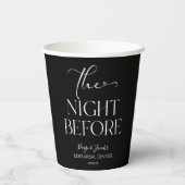 Gobelets En Papier La Nuit Avant Le Dîner Minimal De La Répétition Ma (Verso)