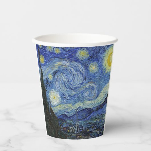 Gobelets En Papier La nuit étoilée de Van Gogh    (Recto)