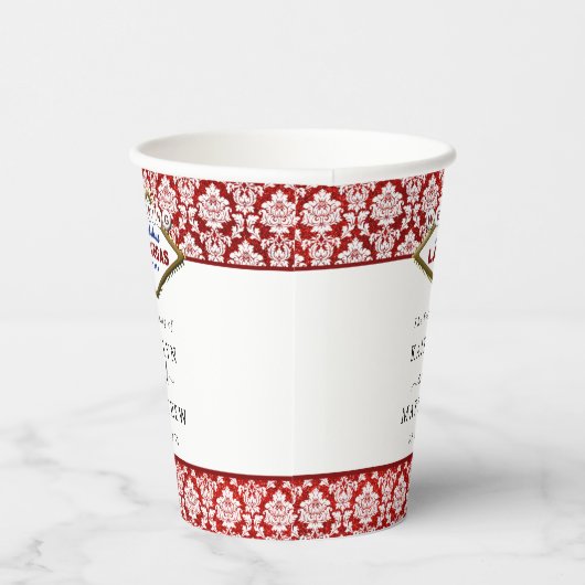 Gobelets En Papier La Parties scintillant Damask Las Vegas Mariage Co (Droite)