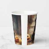 Gobelets En Papier La peur de l'Halloween Citrouille de Rottweiler (Gauche)