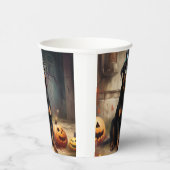 Gobelets En Papier La peur de l'Halloween Citrouille de Rottweiler (Droite)