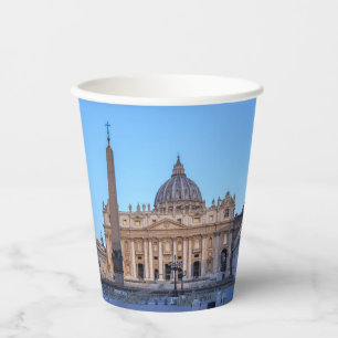 Gobelets En Papier La place Saint-Pierre à Vatican - Rome, Italie
