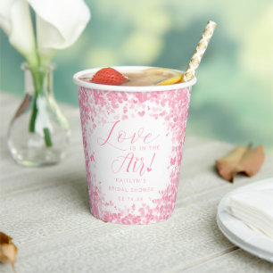 Gobelets En Papier La Saint-Valentin Love Is In The Air Enterrement d