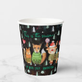 Gobelets En Papier La saison pour rocher des pulls moches (Recto)