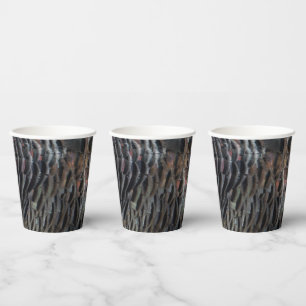 Gobelets En Papier La Turquie sauvage Plumes I Abstrait Nature Design