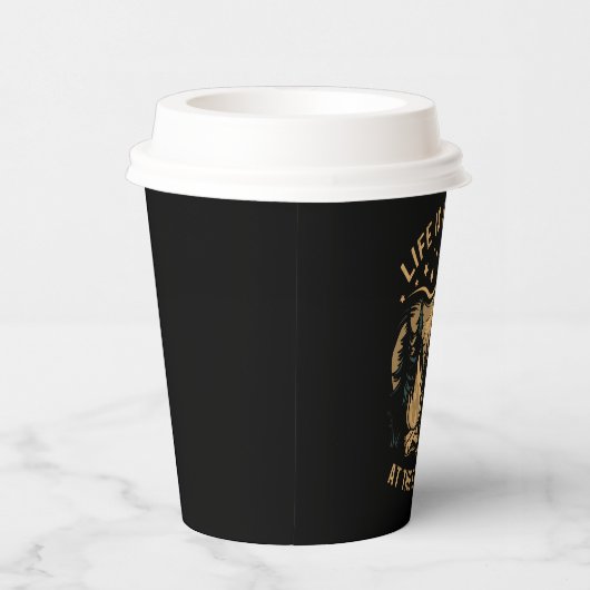 Gobelets En Papier La Vie Est Meilleure Au Camping Camping Camper Cam (Droite)