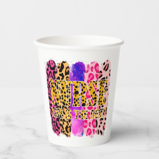 Gobelets En Papier La Vie Infirmière Est La Meilleure (1) (Recto)