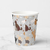 Gobelets En Papier Labradoodle / Goldendoodle os et pattes papier Cu (Droite)