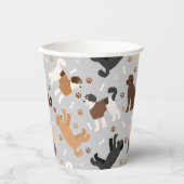 Gobelets En Papier Labradoodle / Goldendoodle os et pattes papier Cu (Recto)