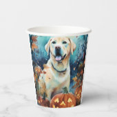 Gobelets En Papier Labrador Halloween avec la peur Citrouille (Verso)