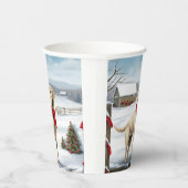 Gobelets En Papier Labrador Retriever Dog in Snow Christmas (Droite)
