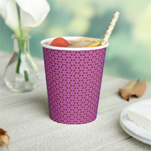 Gobelets En Papier Labyrinthe rose