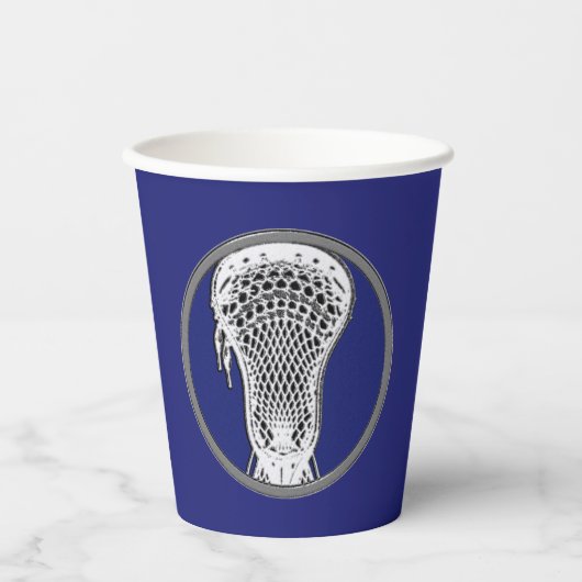 Gobelets En Papier Lacrosse Sports Blue (Recto)