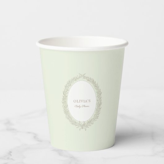 Gobelets En Papier Laduree French Caffee Patisserie Boulangerie Green (Verso)