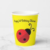 Gobelets En Papier Lady Bug fête d'anniversaire (Verso)