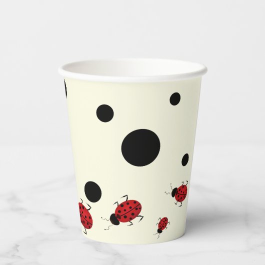 Gobelets En Papier Lady Bug Thème Anniversaire Baby shower-Jour (Verso)