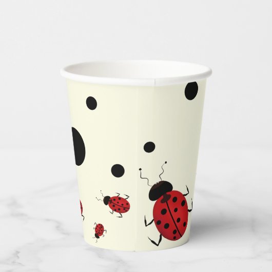 Gobelets En Papier Lady Bug Thème Anniversaire Baby shower-Jour (Droite)