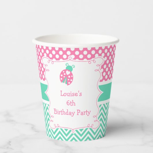 Gobelets En Papier Ladybug Ladybird Birthday Party (Recto)