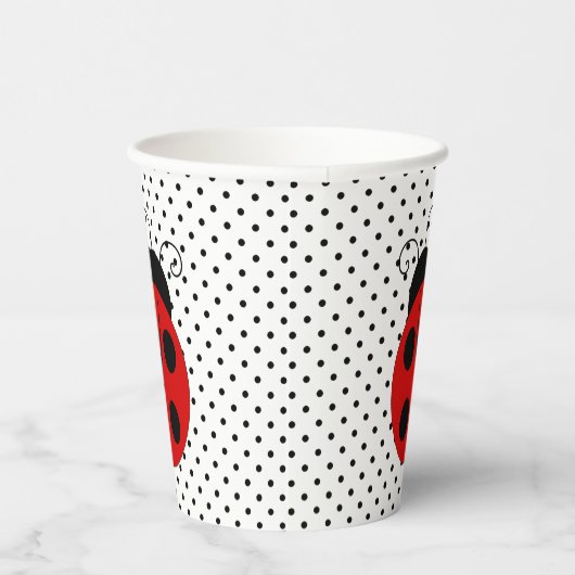 Gobelets En Papier Ladybug sur tasses de papier design Pois (Droite)
