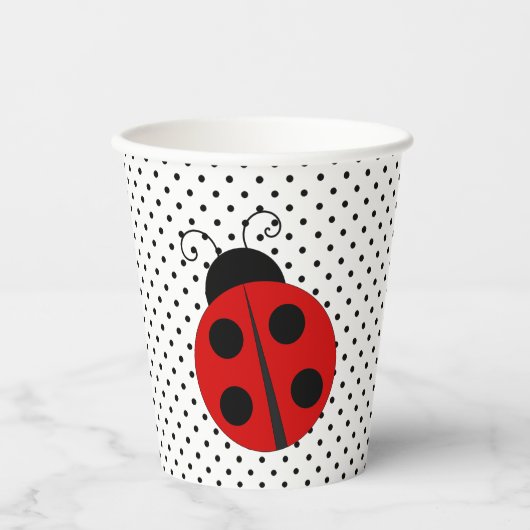 Gobelets En Papier Ladybug sur tasses de papier design Pois (Recto)