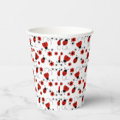 Gobelets En Papier Ladybugs Floral Rouge (Droite)