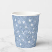 Gobelets En Papier Laisser Enneiger Fun Flakes Blue Winter Holiday (Recto)