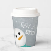Gobelets En Papier Laisser neiger Snowman (Recto)